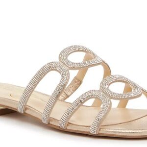 Jessica Simpson Gold Rhinestone Sandals